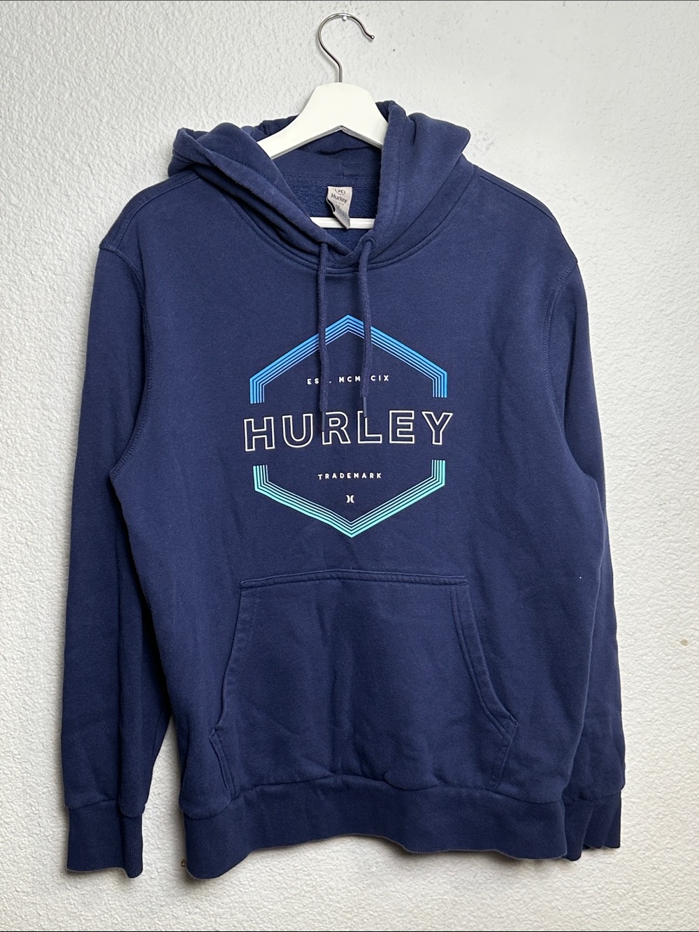 Hurley Navy Hoodie Sweater Pullover Men’s Medium